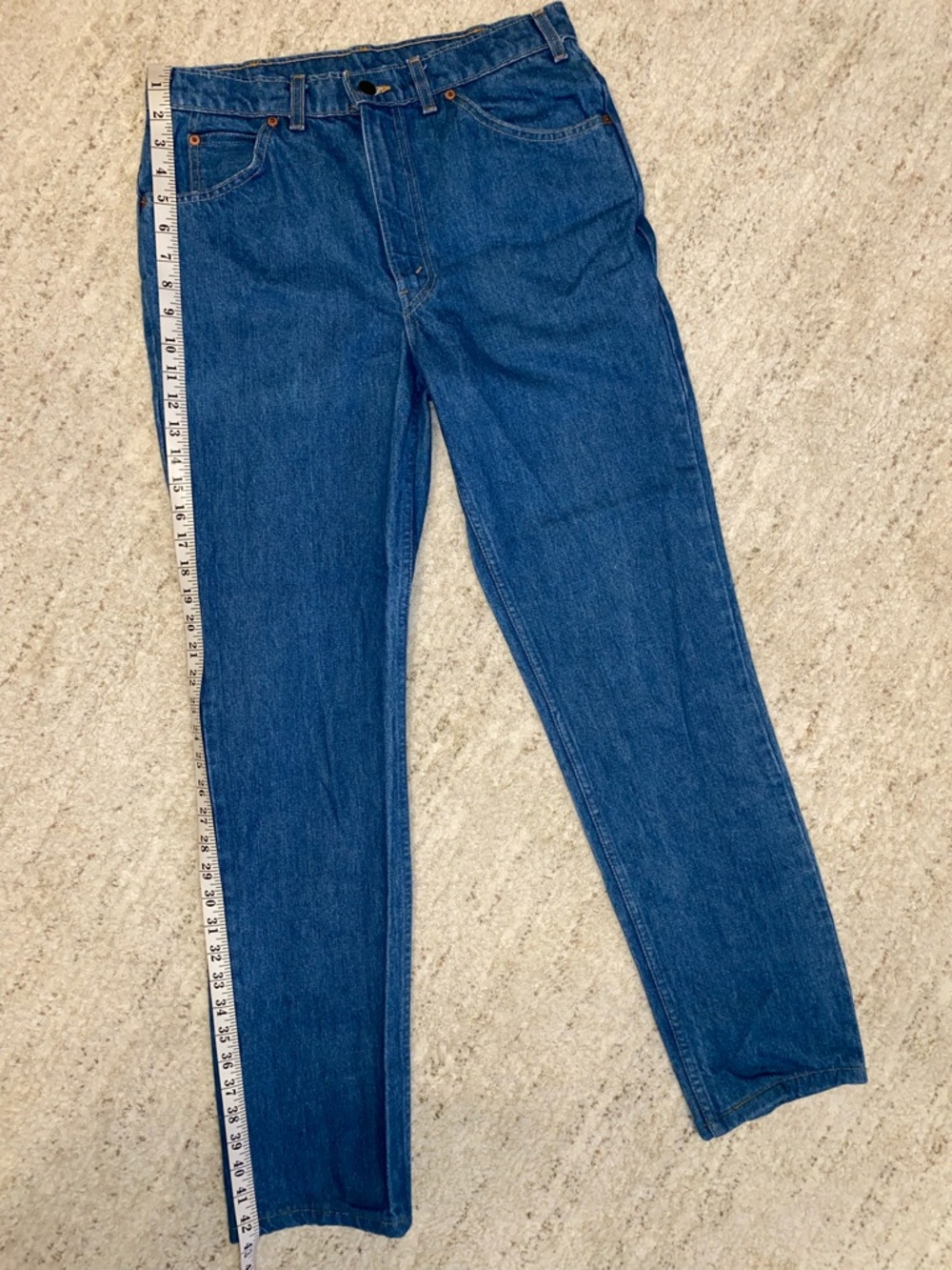 Vintage Levi’s 631 Straight Leg Yellow Tag Classic Denim Blue Jeans 31" Waist - Picture 7 of 14